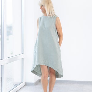 Women&#39;s linen dress Verona / Sleeveless linen dress / summer dress / elegant linen dress / Loose Linen Dress / Dress for Women / sustainable