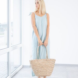 Linen dress Monserrat / Linen Spaghetti Strap Dress / Long Linen Dress / maxi dresses linen / summer linen dress / sleeveless linen dress