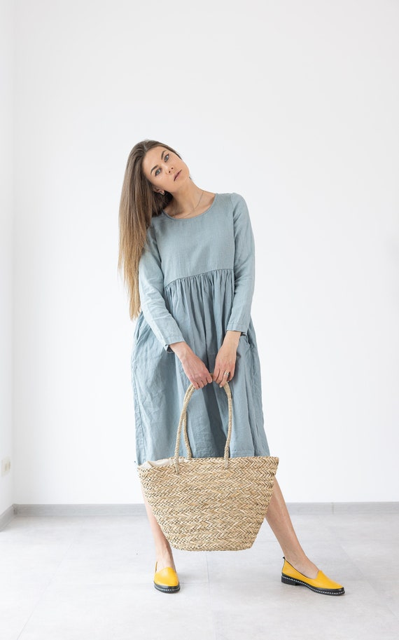 chinese dress ladies Three-Quarter Sleeve Pintuck Dress (2101)