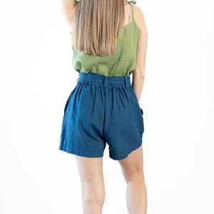 Ready to ship / Women's Linen Shorts Isabella / Women Loose Shorts / Linen Shorts with Elastic Waist Band image 5