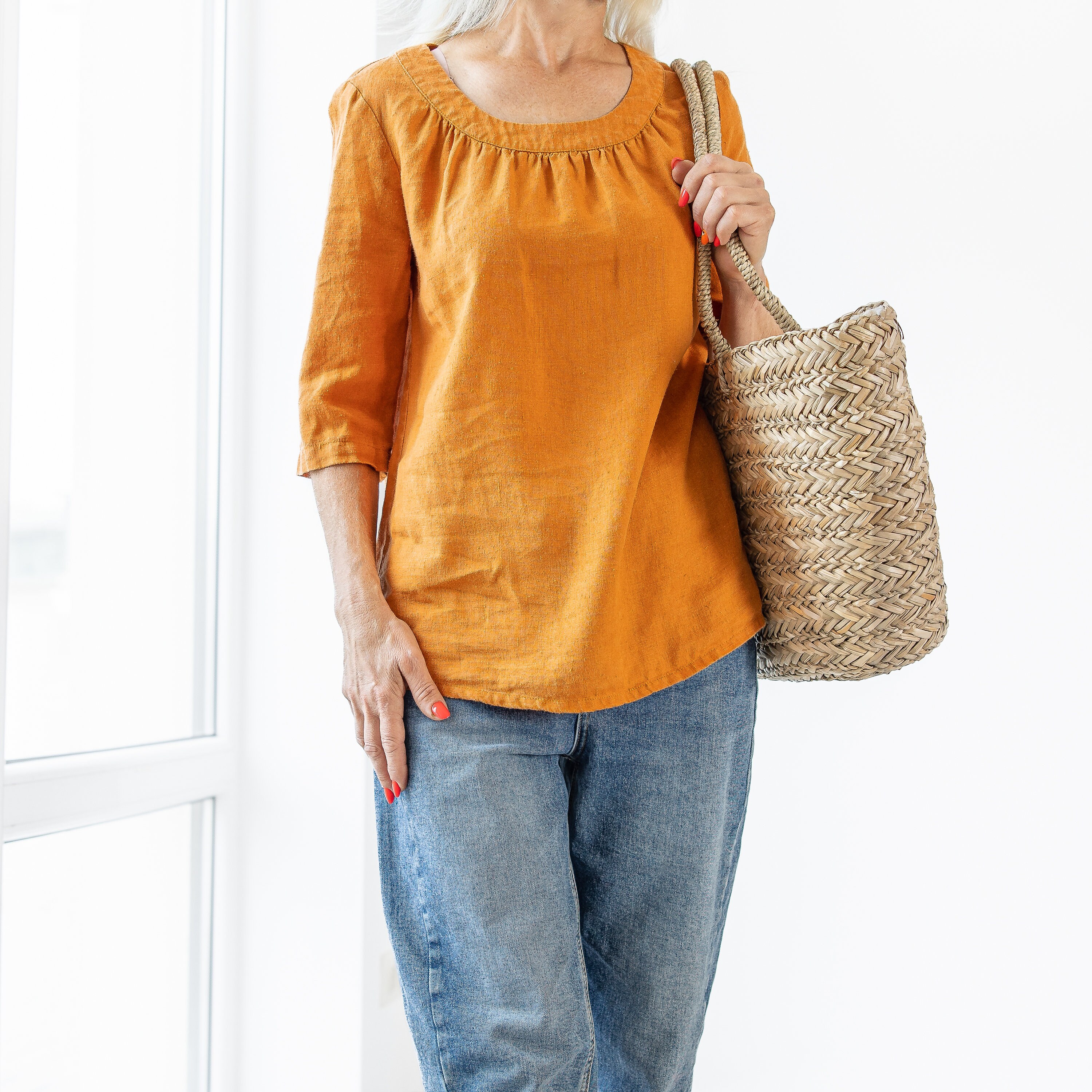 Women's Linen Top Lily / Linen Tshirt / Linen Tank Top / Women Linen