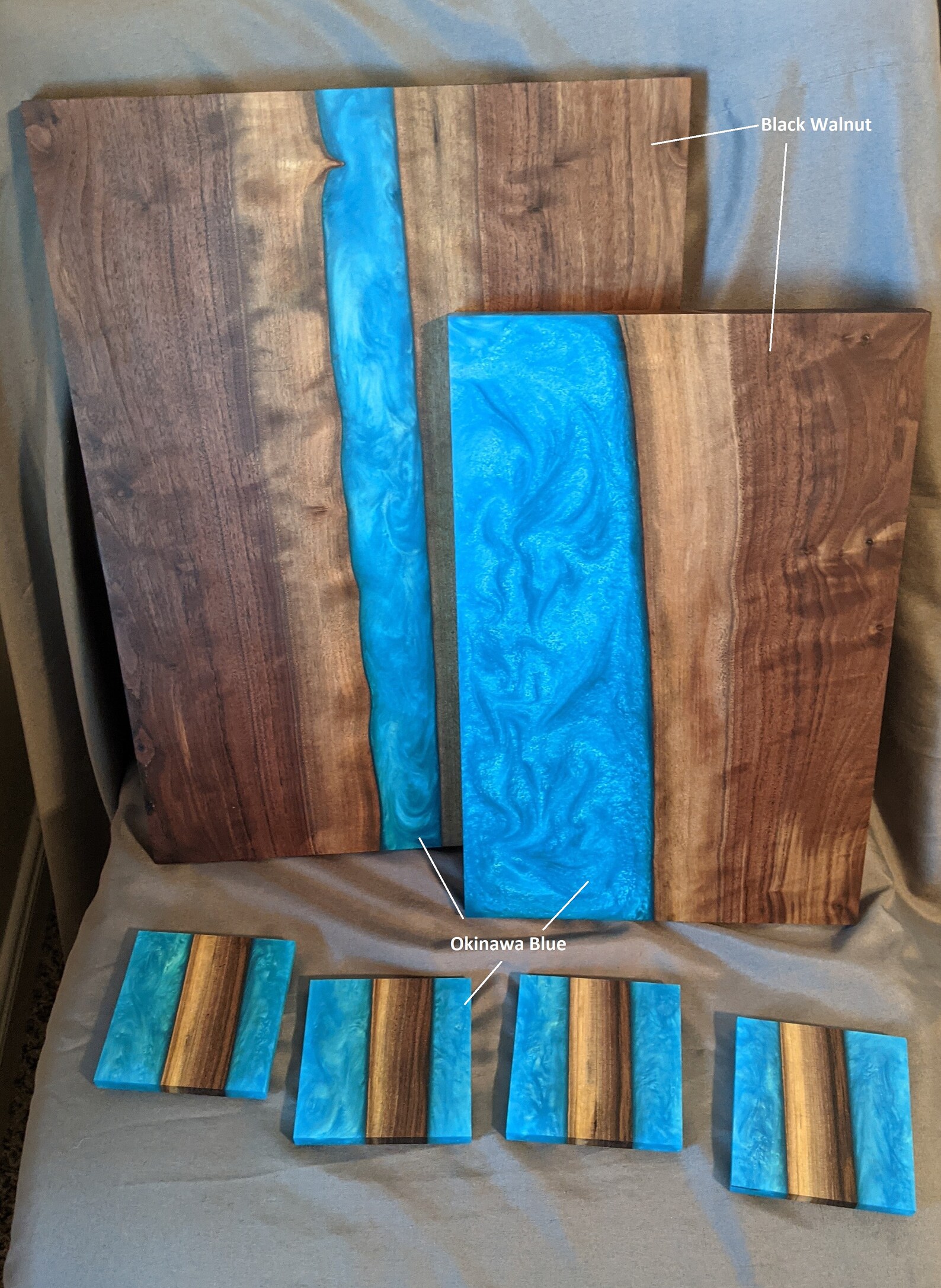 Epoxy & Wood Coasters Etsy