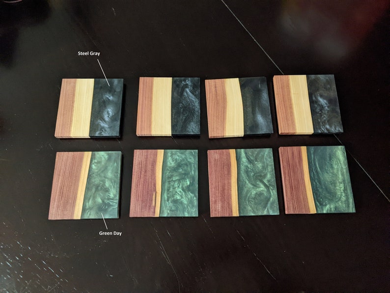 Epoxy & Wood Coasters Etsy