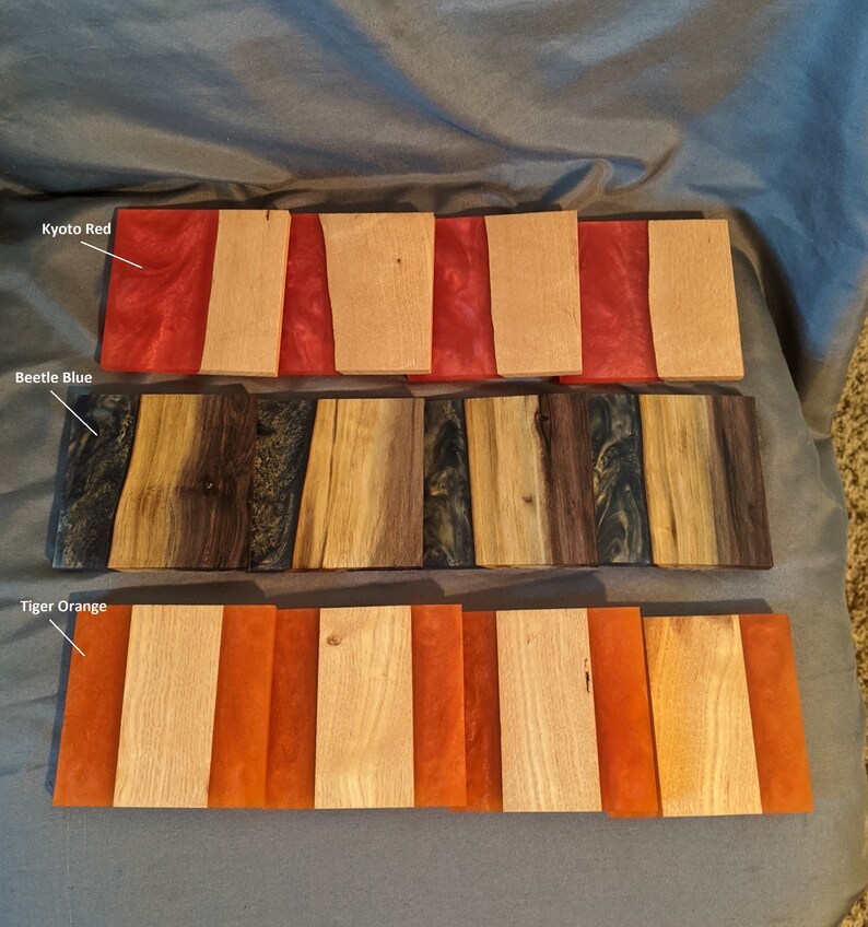 Epoxy & Wood Coasters Etsy