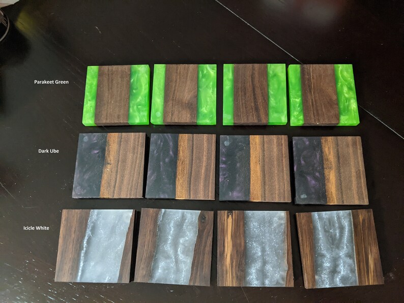 Epoxy & Wood Coasters Etsy