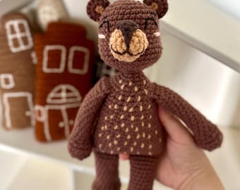 Bear Crochet Pattern: Teddybear amigurumi pattern in English, pdf digital file, step by step tutorial