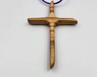 Cross pendant, wooden cross pendant, cross necklace, handmade cross necklace