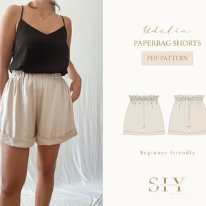 Udelia Paperbag Shorts | digital sewing pattern | XXS - XXL | summer shorts