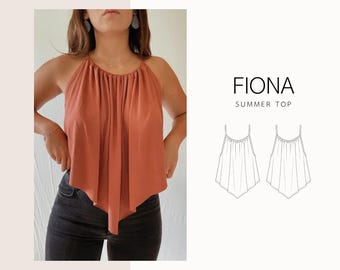 Fiona Top | digital sewing pattern | summertop | XXS-XXL