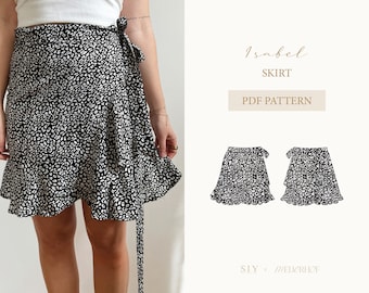 Isabel skirt | digital sewing pattern| XS - XXL | wrap skirt