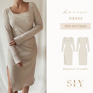 Louisa dress | digital sewing pattern | XXS - XXL | knit dress