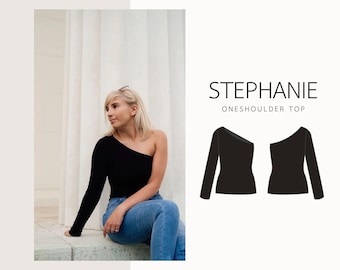 Stephanie Top / digitales Schnittmuster XXS - XXL / eine Schulter oben