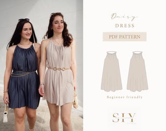 Gänseblümchen Kleid | digitales Schnittmuster | Sommerkleid | XXS-XXL