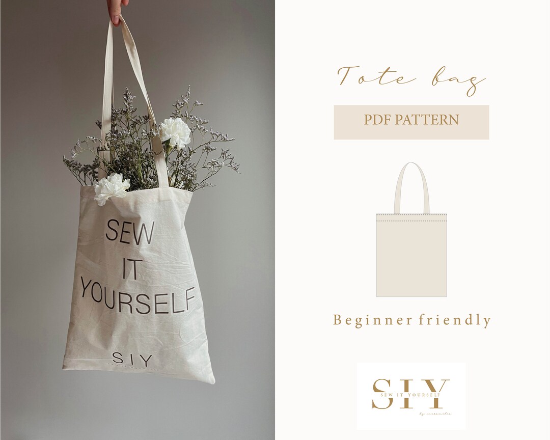 Tote Bag | Digital Sewing Pattern | Beginner Friendly | Upcycle Fabric ...