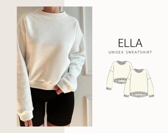 Ella Sweatshirt | digitales Schnittmuster | XXS - 4XL | unisex Sweatshirt