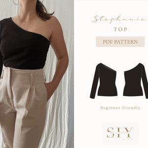 Stephanie Top | digital sewing pattern | XXS - XXL | one shoulder top