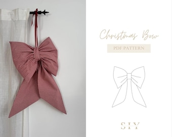 Christmas Bow | digital sewing pattern | 3 different sizes | decoration bow