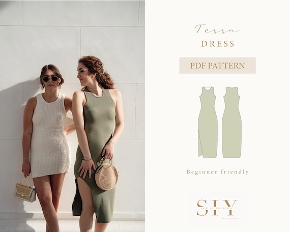 Tessa Kleid | digitales Schnittmuster | XXS - XXL | Sommerkleid