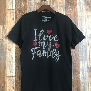 Amor, família, carta, coração, camiseta unissex, gola redonda