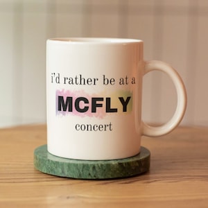 Mcfly concert mug. Danny Jones Tom Fletcher Dougie Poynter Harry Judd 11oz mug great gift for galaxy defender