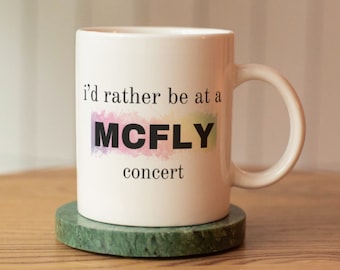 Mcfly concert mug. Danny Jones Tom Fletcher Dougie Poynter Harry Judd 11oz mug great gift for galaxy defender