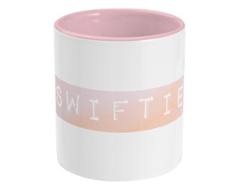 Taylor Swift Swiftie Mug: Pink Accent, Ceramic Coffee Cup