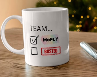 Team MCFLY mug / busted vs mcfly