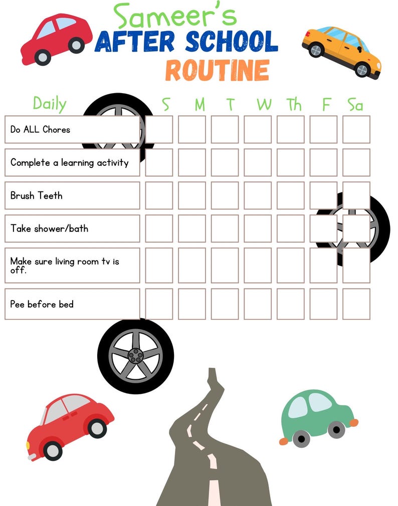 Chore/routine Chart for Kids - Etsy