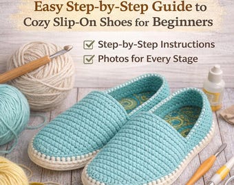 Beginner Crochet Slippers Pattern: Cozy Slip-On Shoes with Sole (PDF Download) | Digital Crochet.