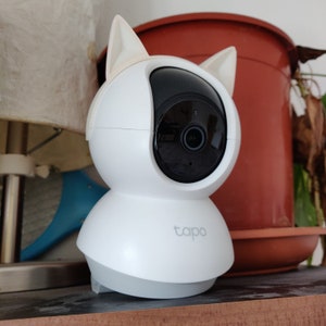 Accessorio personalizzato per orecchie di gatto per Tapo C200, Xiaomi Smart Camera C300 e fotocamere sferiche da 8 cm