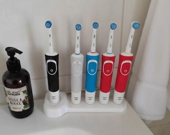 Oral-B Electric Toothbrush Stand – Family Docking Station Holds 2 to 5 Brushes, Bathroom Organizer for Apartments and Dorms