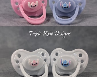 Reborn Magnetic STITCH & ANGEL Dummy/Pacifier/Soother + Free Extra Magnet For Head and Instructions For Insertion and Placement