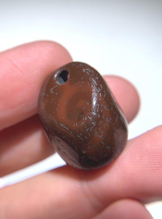 Dzi Bead "Special Totem" Amulet Pendant (Special-Shaped) One of a Kind.