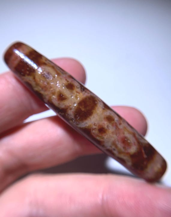 Dzi Bead "Special Totem" Amulet Pendant 58.4mm x 12.8mm