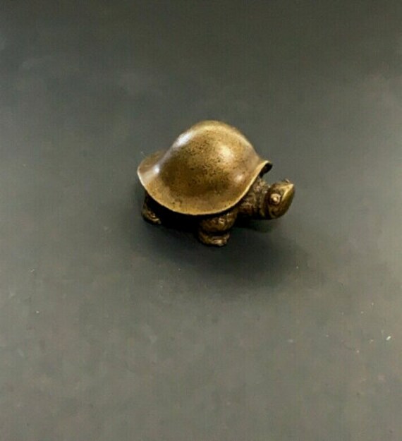 Solid Brass Turtle Table Decor Collectibles - Cop… - image 5