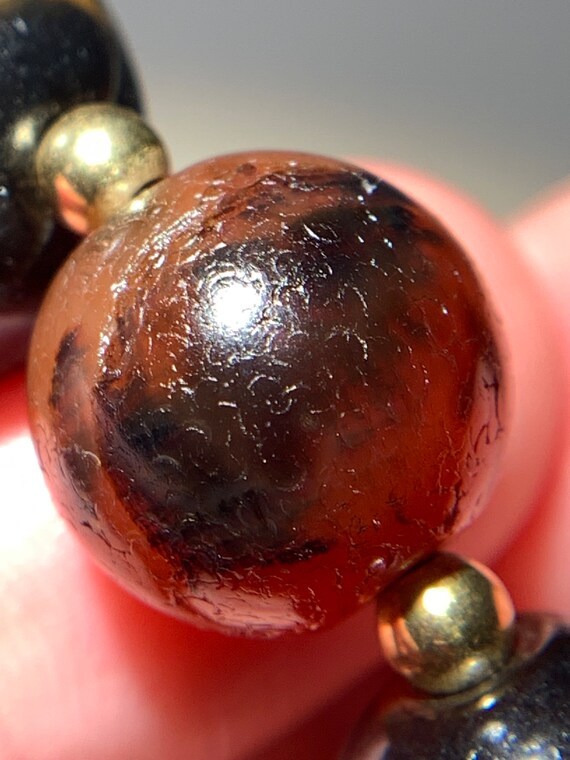 Tibetan Agate Dzi Beads " 3 Eyes " Amulet Bracele… - image 8