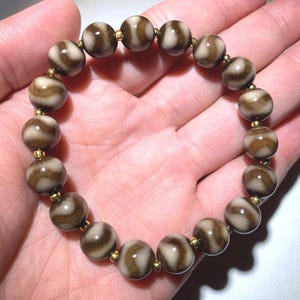 Dzi Bead Daluo Amulet Bracelet 10mm