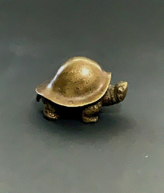 Solid Brass Turtle Table Decor Collectibles - Cop… - image 4