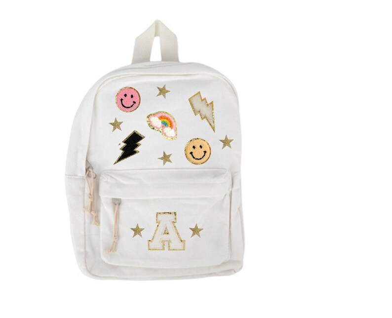 Customizable Backpack / Chenillle Patch Bag / Name Backpack / Etsy