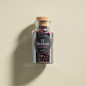 Mezcla de té de frutas 12 bayas ︱Té de frutas en vaso de corcho ideal como regalo ︱Día de la Madre, cumpleaños, boda, Día de San Valentín