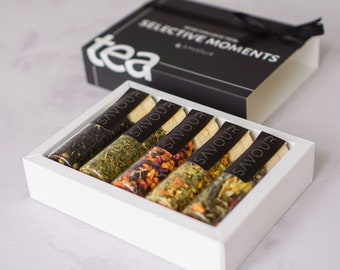 Tea gift box in a high-quality box︱Fruit tea, herbal tea, green tea, black tea︱Tea to give as a gift︱Christmas gift