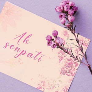 Ak Senpati / Haitian Creole Sympathy Card with Floral Backdrop Design (Comes with 2 Color Sets) / Digital Download