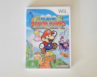 Super Paper Mario Wii Game PAL Region (for Europe and Oceania) Complete with Manual