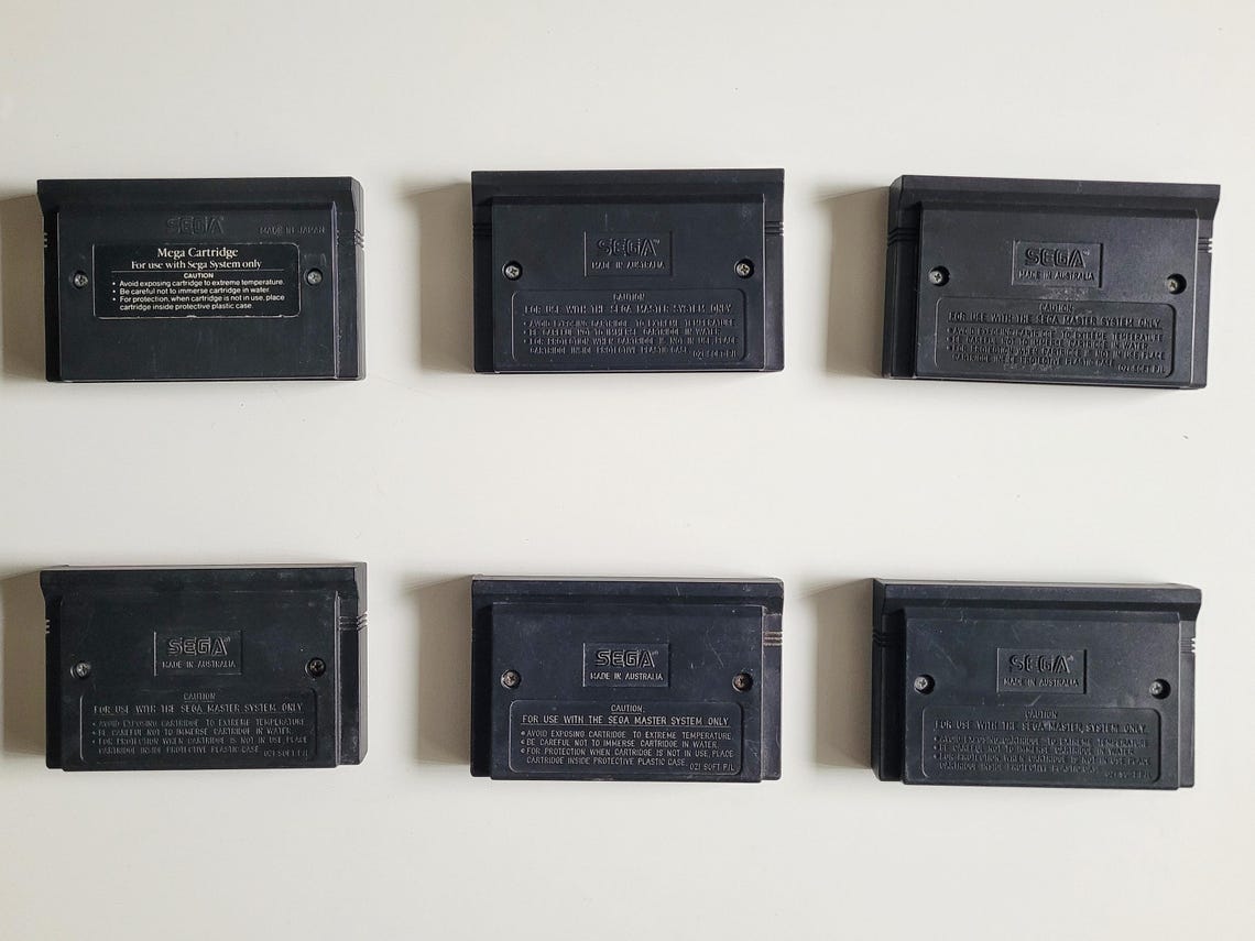 Genuine Sega Master System Cartridges Region Free Selection, photo 2 of 5