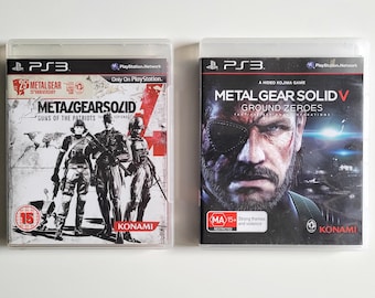 Metal Gear Solid 4 Guns of the Patriots 25th Anniversary and MG 5 Ground Zeroes Playstation 3 Games PAL Region Free Complete with Manual