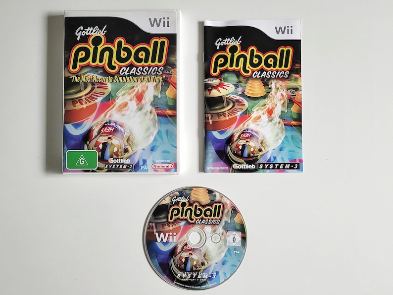 Genuine Nintendo Wii Games PAL Region (for Europe and Oceania) Complete with Manuals Pinball Classics