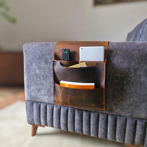 Leder Sofa Armlehne Veranstalter, Fernbedienung, Magazin, İpad Halter, Leder Lagerung Veranstalter, Leder Haus Geschenk