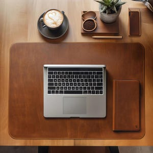 Leather Desk Mat, Custom Size Desk Pad, Desk Protector, Office Desk Mat