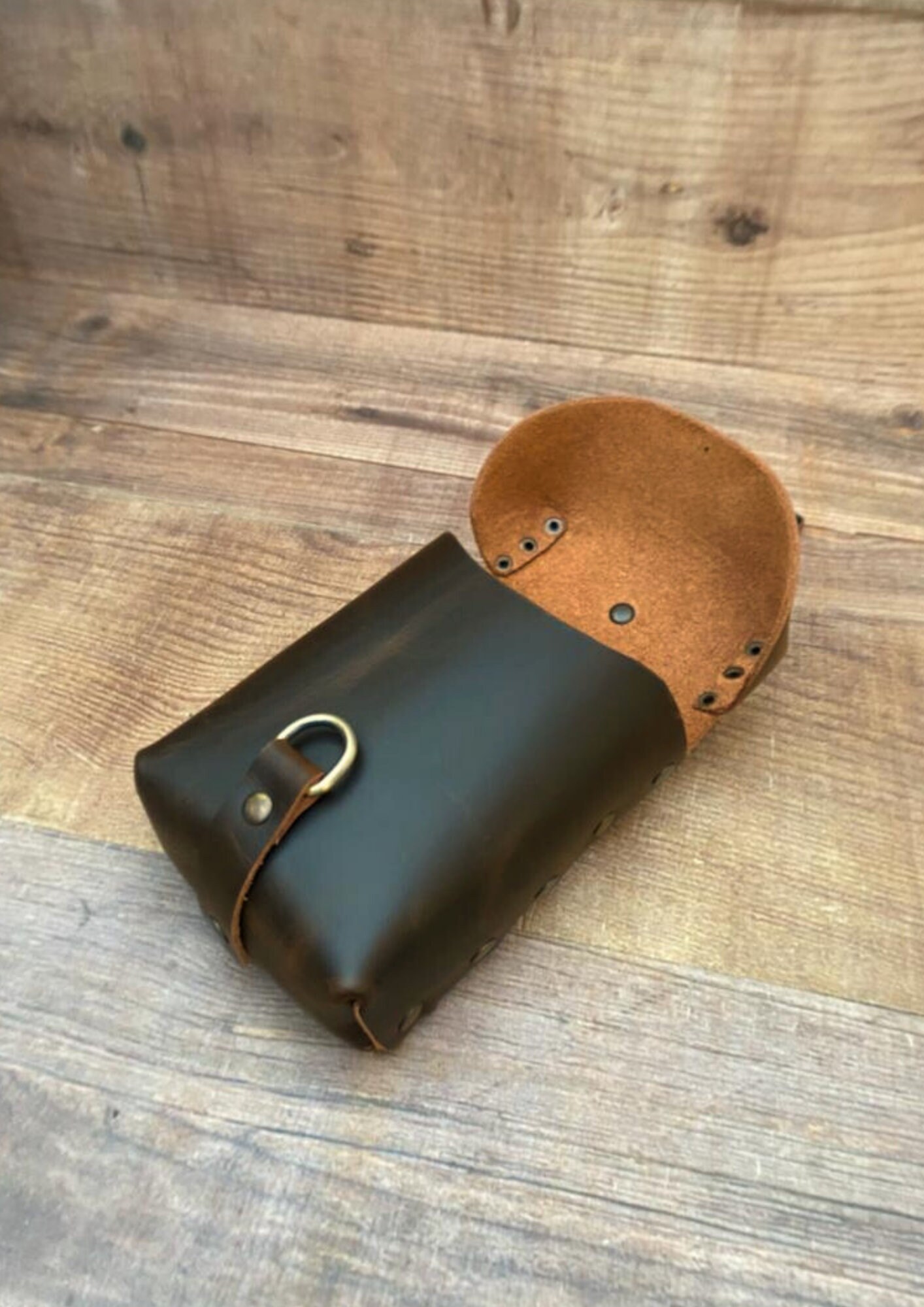クレイジーホースレザーベルトポーチ：携帯電話＆ツールバッグ - Etsy 日本