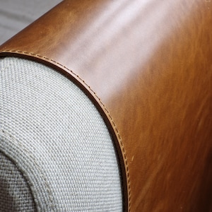 Genuine Leather Sofa Armrest Cover: Furniture Protector, Custom Size